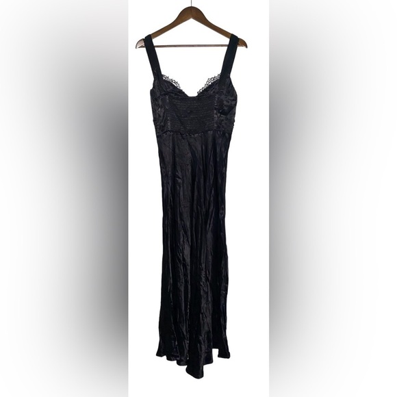 Astr The Label Aeris Satin Lace Trim Slip Maxi Dress Women M  Whimsigoth Fairy‎ - Picture 2 of 11
